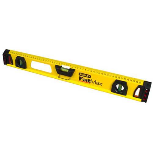 Рівень STANLEY FatMax I Beam 1200 мм алюмінієвий 39.3 мм з 3 капсулами точність +/- 0.5 мм/м
