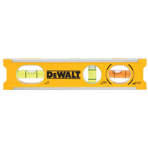 Рівень BILLET TORPEDO DeWALT DWHT42525-0 алюмінієвий 165 мм з 3 капсулами магнітами точність +/-0.5