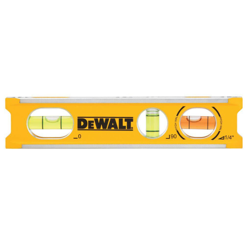 Рівень BILLET TORPEDO DeWALT DWHT42525-0 алюмінієвий 165 мм з 3 капсулами магнітами точність +/-0.5