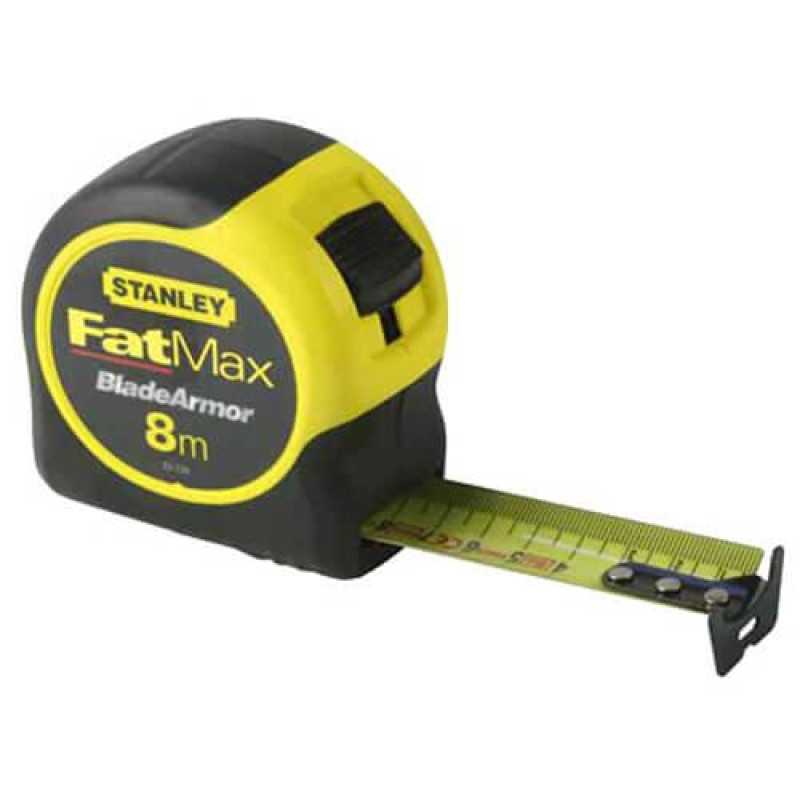 Рулетка вимірювальна STANLEY FatMax Blade Armor 8 м ширина 32 мм корпус АВС-пластика клас точності II