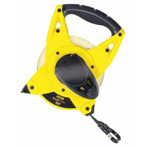 Рулетка вимірювальна STANLEY FatMax 60 м ширина 19 мм клас точності II ударостійкий корпус армована скловолокном