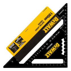 Косинець металевий DeWALT DWHT25227-0 180х180 мм алюмінієва конструкція кутова шкала до 90°