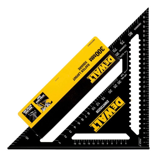 Косинець DeWALT DWHT25228-0 300х300 мм алюмінієва конструкція чорне анодоване покриття для вимірювання кутів