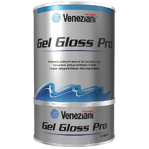 Фарба Veneziani Gel Gloss Pro червона 750 мл двокомпонентна стійка до морської води Spinnaker red 378