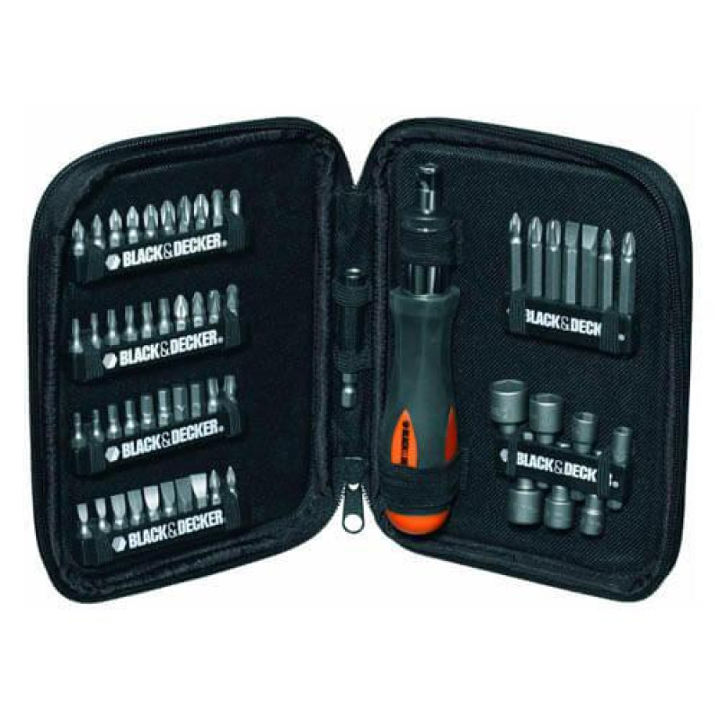 Набір біт BLACK+DECKER A7104 56 шт Philips Pozidriv Torx довжина 25.50 мм для різних задач