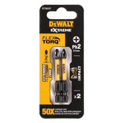Бітки DeWALT DT70532T Phillips 57 мм 2 шт упаковка в блістер ідеальні для професійного використання Бітки DeWALT DT70532T Phillips 57 мм 2 шт упаковка в блістер ідеальні для професійного використання