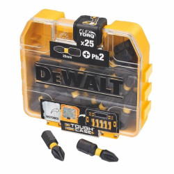 Набір біт DeWALT DT70555T Phillips 25 мм 25 штук з кейсом TOUGH CASE для зручного зберігання Набір біт DeWALT DT70555T Phillips 25 мм 25 штук з кейсом TOUGH CASE для зручного зберігання