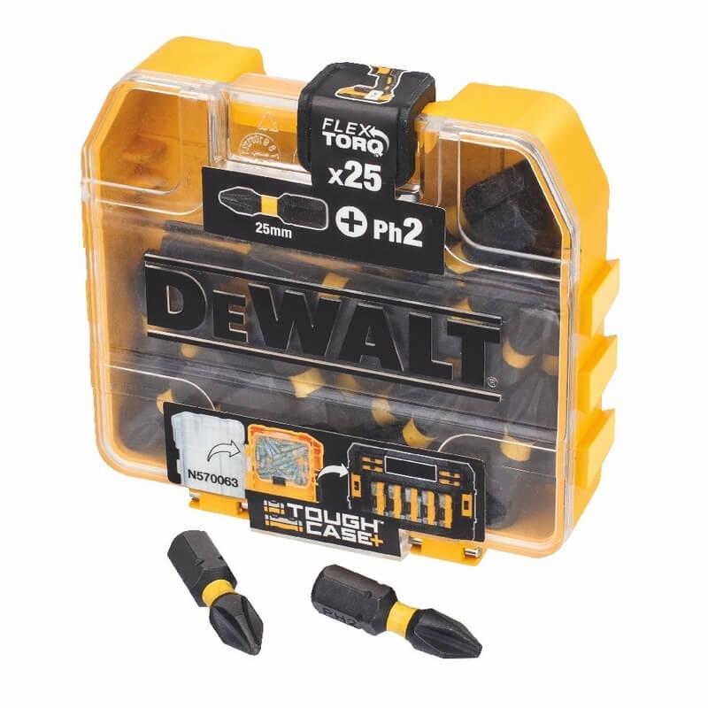 Набір біт DeWALT DT70555T Phillips 25 мм 25 штук з кейсом TOUGH CASE для зручного зберігання