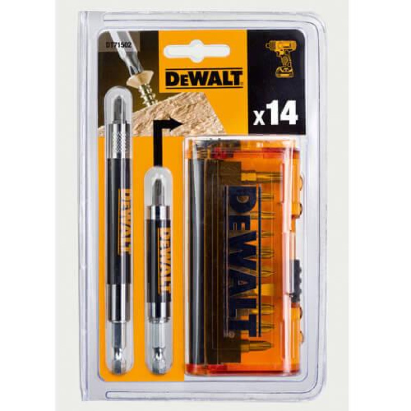 Набір біт DeWALT DT71502 14 шт Phillips довжина 25 мм магнітний тримач з направляючими 80 мм 120 мм