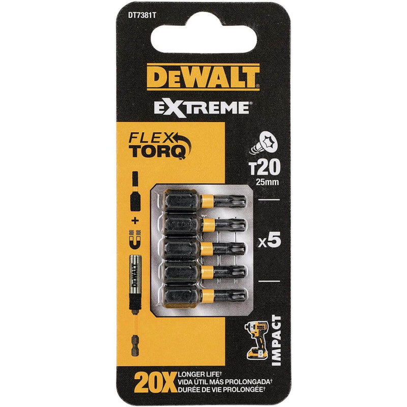 Набір біт DeWALT DT7381T Torx 25 мм 5 штук новий блистер