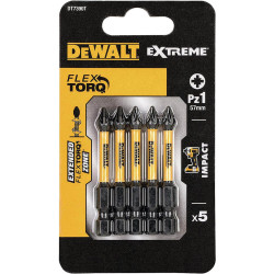 Набір біт DeWALT DT7390T Pozidriv Pz1 довжина 57 мм кількість 5 штук упаковка блистер Набір біт DeWALT DT7390T Pozidriv Pz1 довжина 57 мм кількість 5 штук упаковка блистер