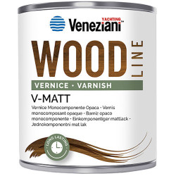 Лак однокомпонентний Veneziani Wood Line 750 мл матовий атмосферостійкий еластичний УФ-стійкий для катера та лодки Лак однокомпонентний Veneziani Wood Line 750 мл матовий атмосферостійкий еластичний УФ-стійкий для катера та лодки