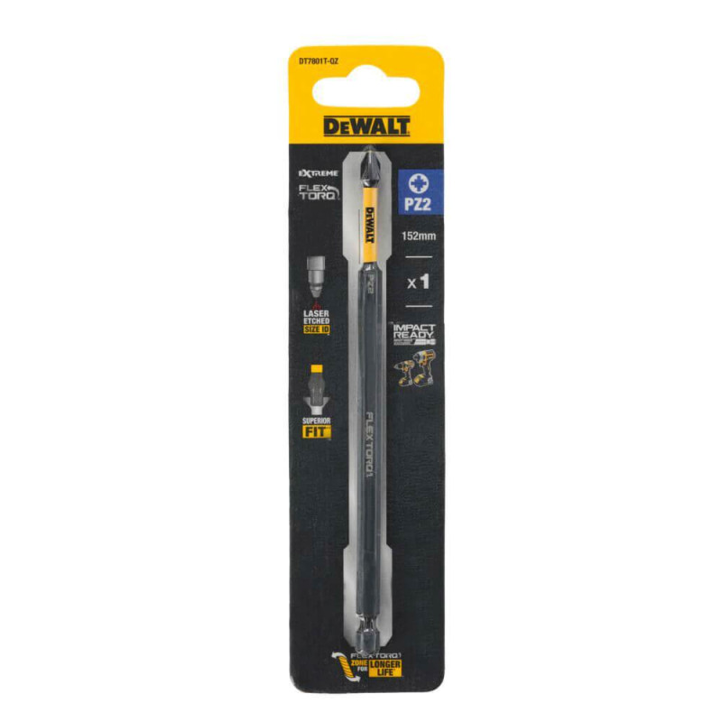 Біта DeWALT DT7801T Pozidriv PZ2 длина 152 мм 1 шт універсальний інструмент для робіт