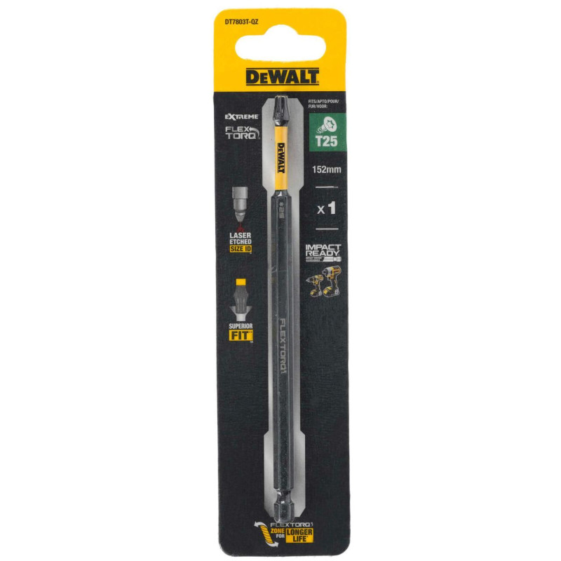 Біта DeWALT DT7803T TORX T25 длина 152 мм 1 шт надійний інструмент для крепежей