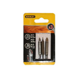 Набір біт STANLEY STA61380 Pozidriv Slotted 48 мм 3 шт. для професійного використання Набір біт STANLEY STA61380 Pozidriv Slotted 48 мм 3 шт. для професійного використання