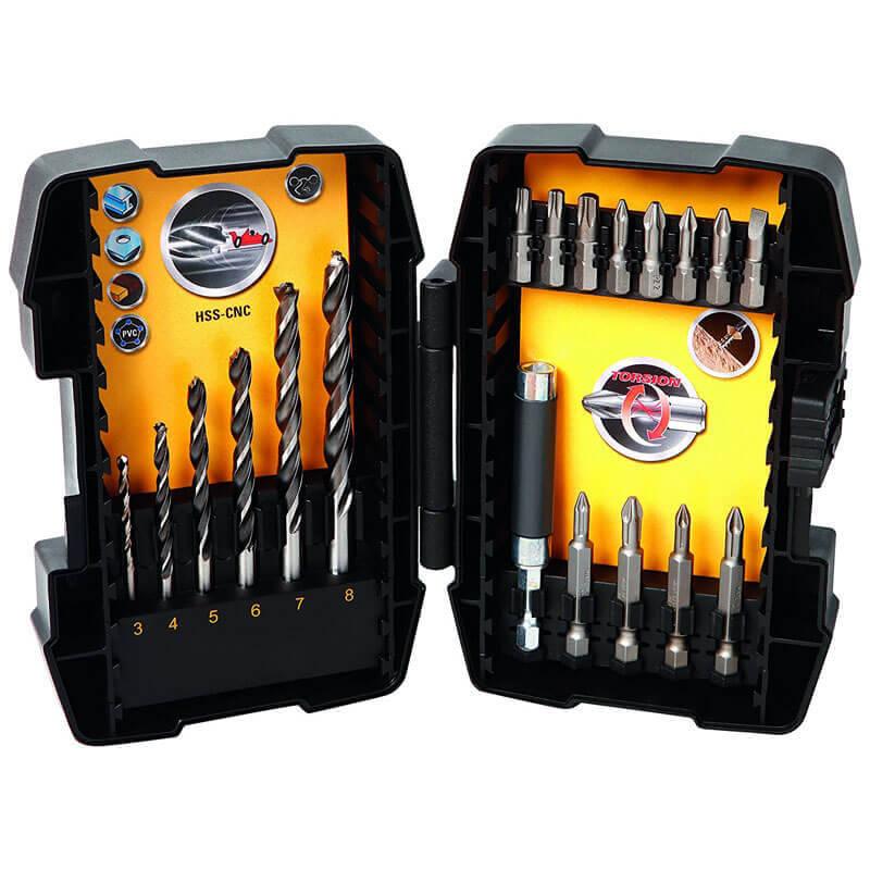 Набір біт і сверл STANLEY STA88200 19 шт Torx Pozidriv Phillips довжина 25-80 мм кейс новий