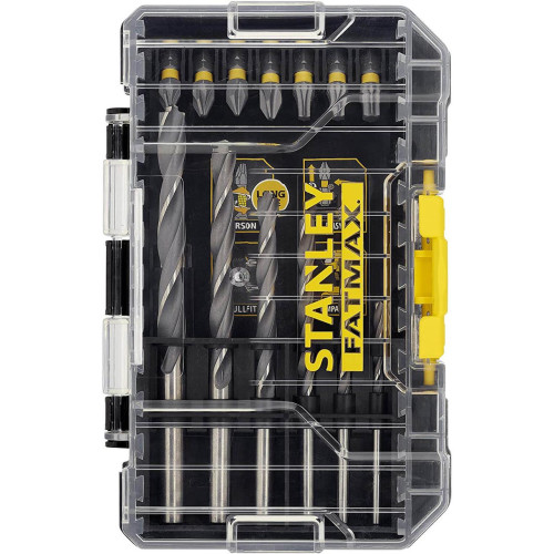 Набір біт і сверл STANLEY STA88554 19 предметів тип шліца Pz1 Pz2 Ph1 Ph2 T20 T25 T30 довжина 25-50 мм
