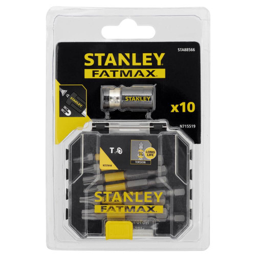 Набір біт STANLEY STA88566 TORX 50 мм 10 шт з спеціальною втулкою для професійного та домашнього використання
