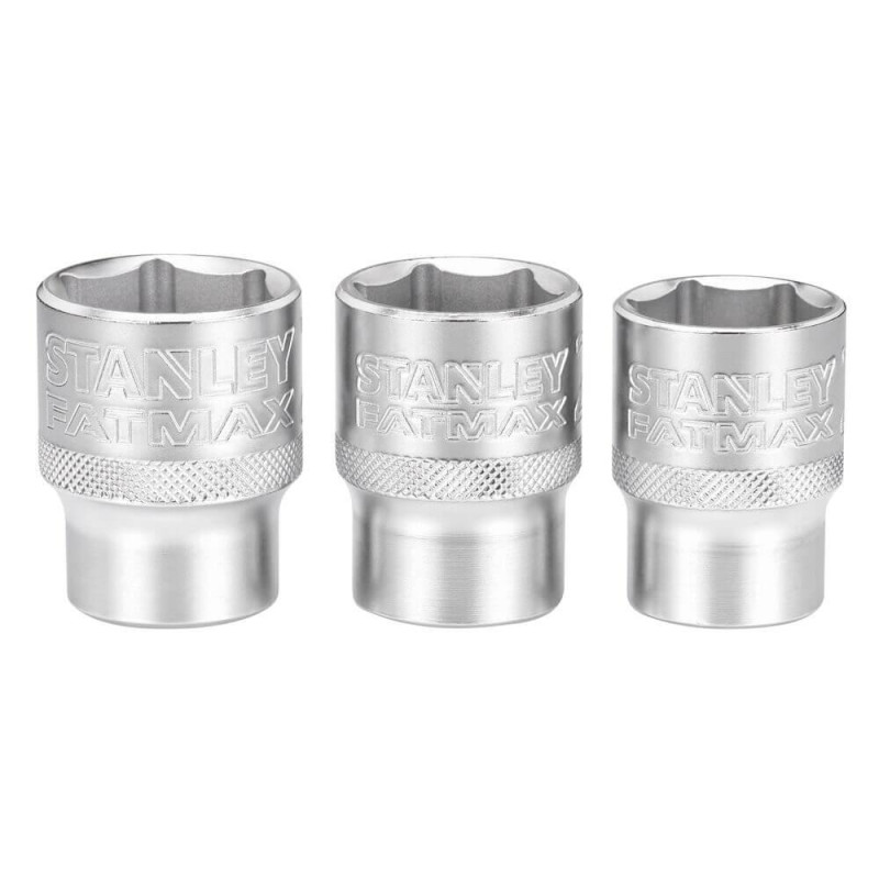 Набір торцевих головок STANLEY FMMT17095-0 1/2 Maxi Drive 3 шт 21 22 24 мм хромованадієва сталь нове