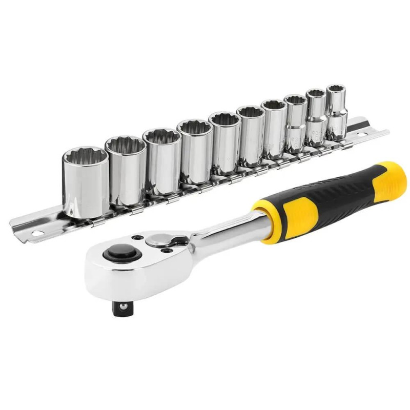 Набір головок торцевих STANLEY STMT82666-0 1/4 11 предметів хромованадієва сталь Maxi-Drive