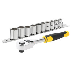 Набір головок торцевих STANLEY STMT82670-0 3/8 11 предметів хромованадієва сталь Maxi-Drive Набір головок торцевих STANLEY STMT82670-0 3/8 11 предметів хромованадієва сталь Maxi-Drive