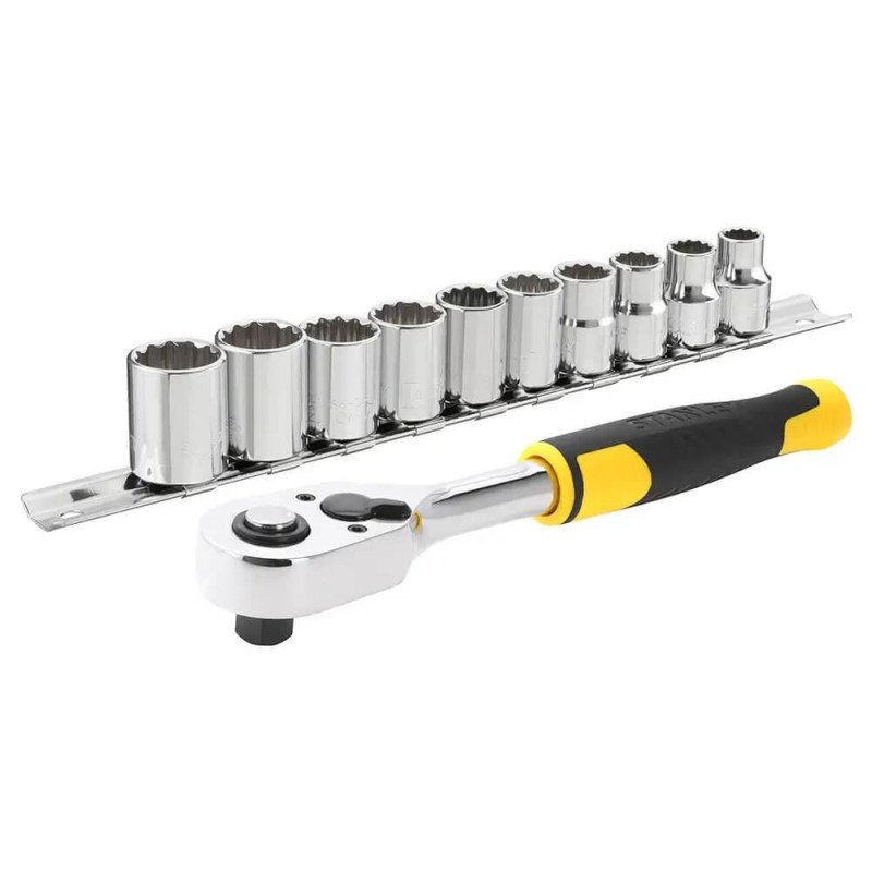 Набір головок торцевих STANLEY STMT82670-0 3/8 11 предметів хромованадієва сталь Maxi-Drive