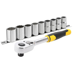 Набір головок торцевих STANLEY STMT82671-0 1/2 11 предметів хромованадіева сталь Maxi-Drive для автосервісів Набір головок торцевих STANLEY STMT82671-0 1/2 11 предметів хромованадіева сталь Maxi-Drive для автосервісів