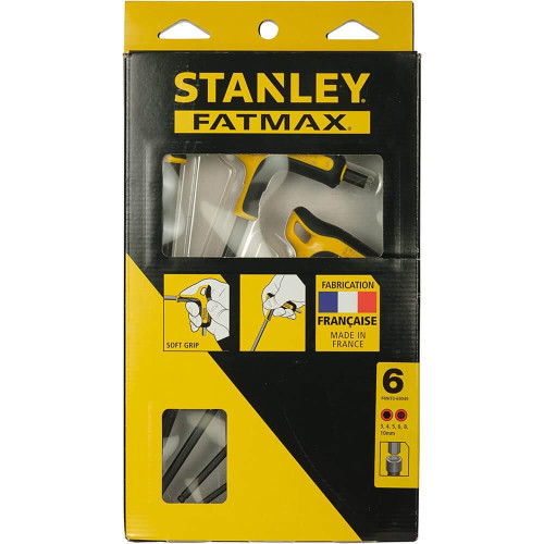 Набір шестигранних метричних ключів STANLEY FMHT0-69049 3-10 мм чорне окислене покриття ергономічна ручка