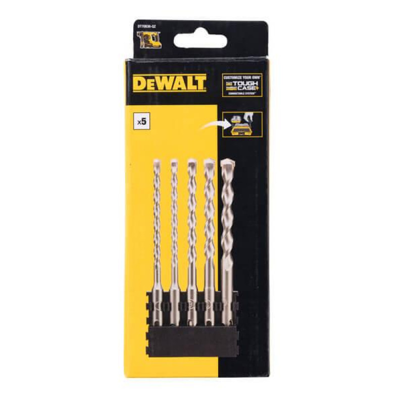 Касета з бурами SDS Plus DeWALT DT70836 5 бурів діаметром 6-12 мм загальна довжина 160 мм для Tough Case