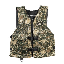 Жилет рятувальний CAMO AIRHEAD Kwik Tek XL-3XL для людей понад 40 кг 2 великі кишені поліефірна тканина Жилет рятувальний CAMO AIRHEAD Kwik Tek XL-3XL для людей понад 40 кг 2 великі кишені поліефірна тканина