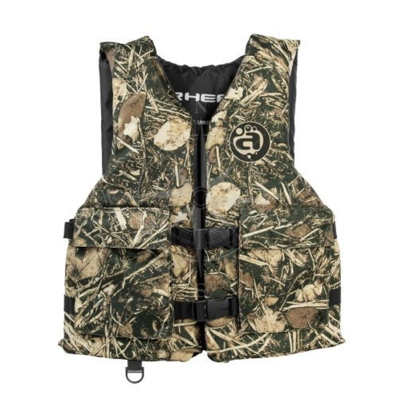 Жилет страхувальний AIRHEAD Kwik Tek CAMO XS-2XL понад 40 кг міцна поліефірна тканина 2 кишені камуфляж