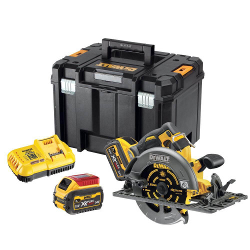 Дискова пила акумуляторна DeWALT DCS579T2 Li-Ion 54В вага 3.6 кг діаметр диска 190х30 мм безщітковий двигун