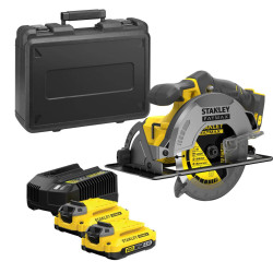 Циркулярна пила акумуляторна STANLEY FATMAX SFMCS550M2K 18 В 4 Аг безщітковий двигун 5000 об/хв максимальна глибина різу 65 мм Циркулярна пила акумуляторна STANLEY FATMAX SFMCS550M2K 18 В 4 Аг безщітковий двигун 5000 об/хв максимальна глибина різу 65 мм