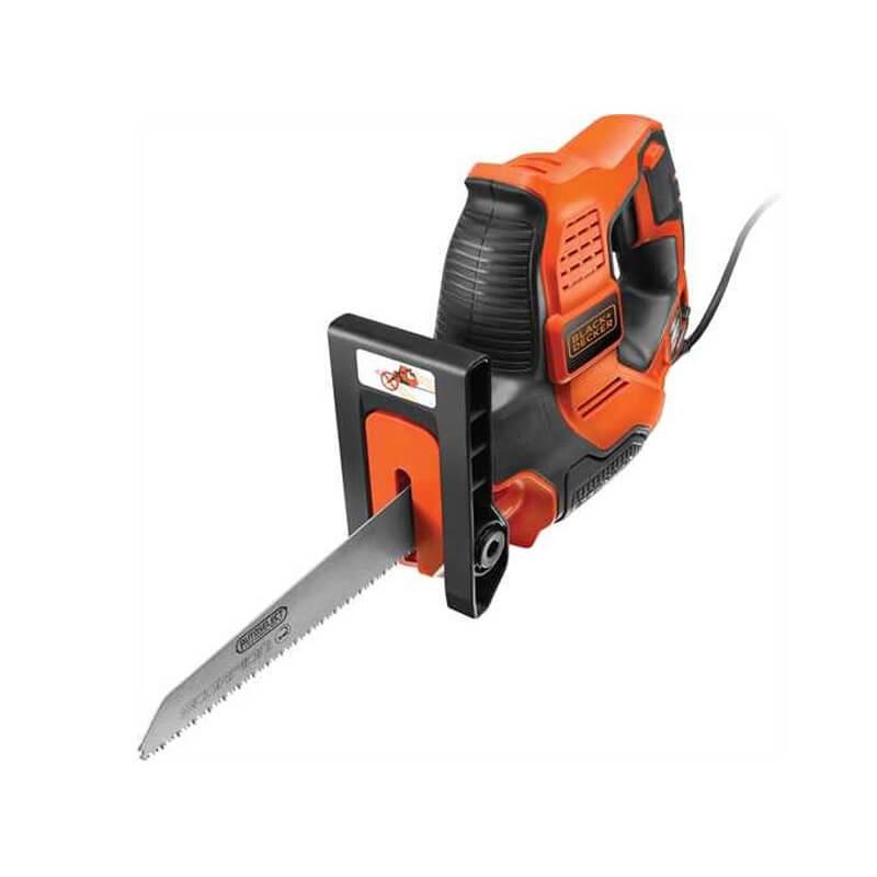 Пила шабельна BLACK+DECKER RS890K потужність 500 Вт вага 2.7 кг максимальна глибина різу 100 мм ход 23 мм