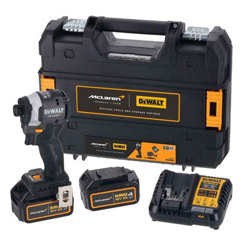 Шурупокрут ударний DeWALT DCF85MM2T McLaren F1 TEAM LIMITED EDITION 205 Нм 3 швидкості 18 В 4 А·г