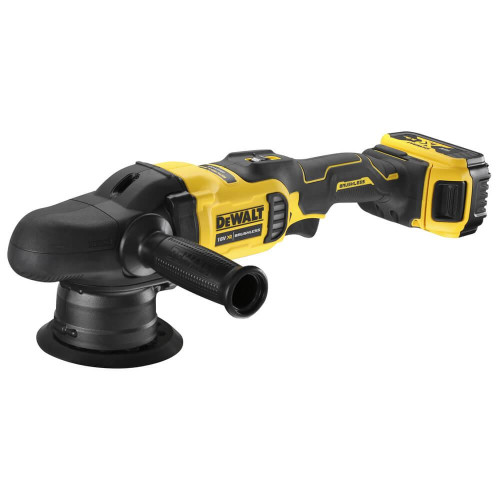 Полірувальна машина DeWALT DCM848P2 акумуляторна 18В 5 Аг безщіткова 2000-5500 об/хв 125 мм 2.9 кг