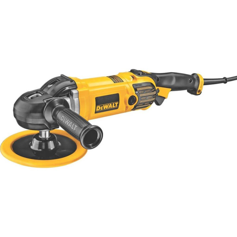 Полірувальна машина DeWALT DWP849X потужність 1300 Вт частота обертання 3500 об/хв діаметр підошви 180 мм