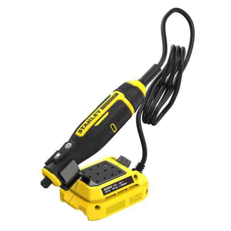 Міні-прямошліфувальна машина STANLEY FATMAX SFMCE030B акумуляторна 18 В 34000 об/хв цанга 3.175 мм легка 0.47 кг