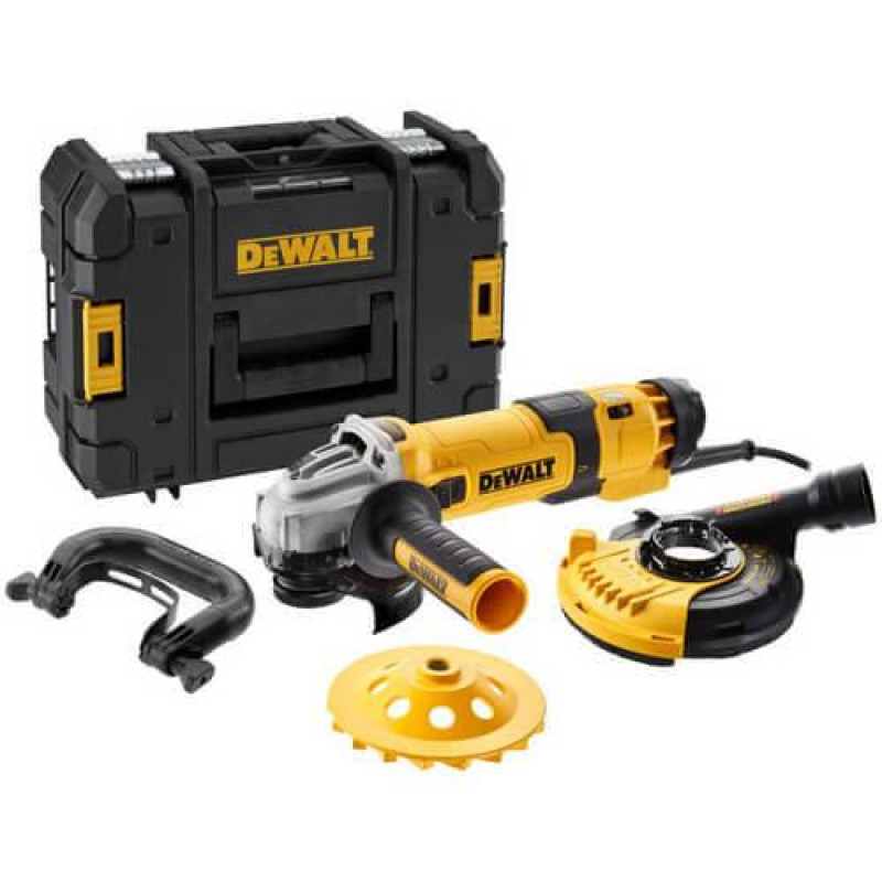 Шліфмашина кутова DeWALT DWE4257KT потужність 1500 Вт діаметр диска 125 мм регулювання обертів до 10000 об/хв