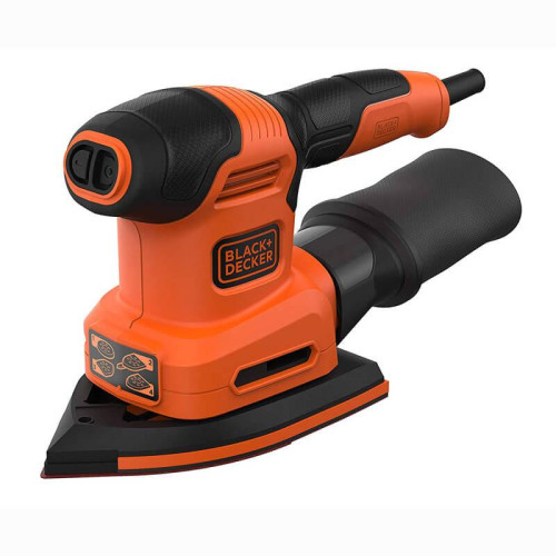 Шліфмашина вібраційна BLACK+DECKER BEW200 потужність 200 Вт вага 1.58 кг діапазон обертання 8000-13000 об/хв