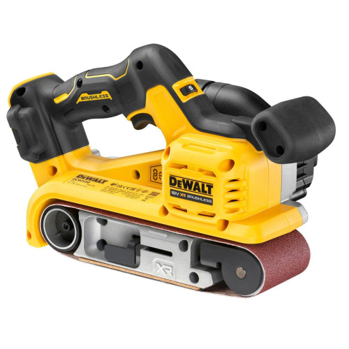 Шліфмашина стрічкова акумуляторна DeWALT DCW220NT безщіткова вага 3.46 кг швидкість 198-320 м/хв
