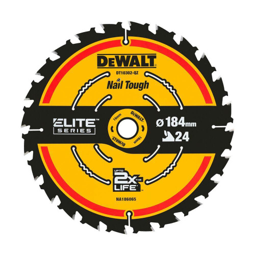 Диск пиляльний DeWALT DT10302 184 мм 24 зуба 0.99 мм для деревини фанери МДФ