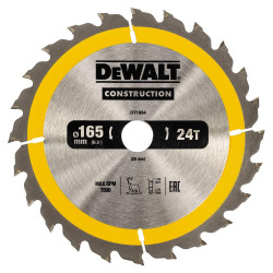 Пильний диск DeWALT DT1934 165 мм 24 зуба максимальні оберти 7000 об/хв товщина полотна 1.2 мм Пильний диск DeWALT DT1934 165 мм 24 зуба максимальні оберти 7000 об/хв товщина полотна 1.2 мм