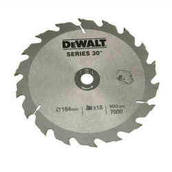 Диск пилковий DeWALT DT1938 184 мм 18 зубів для деревини з цвяхами серії Construction Диск пилковий DeWALT DT1938 184 мм 18 зубів для деревини з цвяхами серії Construction