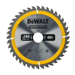 Пиляльний диск DeWALT DT1945 діаметр 190 мм 40 зубів для деревини оптимальний кут заточки 10 градусів
