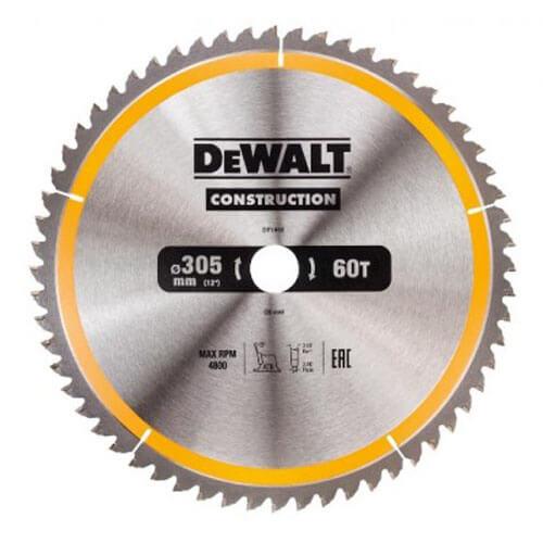 Диск пилковий DeWALT DT1960 305х30 мм 60 зубів для обробки деревини з цвяхами міцний оптимальна продуктивність