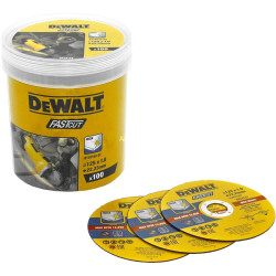 Набір кругів відрізних DeWALT DT20540 125 мм товщина 1 мм 100 шт для нержавіючої сталі та листового металу