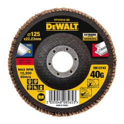 Круг шліфувальний пелюстковий DeWALT DT30602 125 мм зерно 40 для нержавіючої сталі чорного металу T27 Круг шліфувальний пелюстковий DeWALT DT30602 125 мм зерно 40 для нержавіючої сталі чорного металу T27