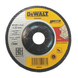 Круг шліфувальний DeWALT DW4543AIA 125 мм товщина 6.0 мм профіль T27 для чорного та кольорового металу Круг шліфувальний DeWALT DW4543AIA 125 мм товщина 6.0 мм профіль T27 для чорного та кольорового металу