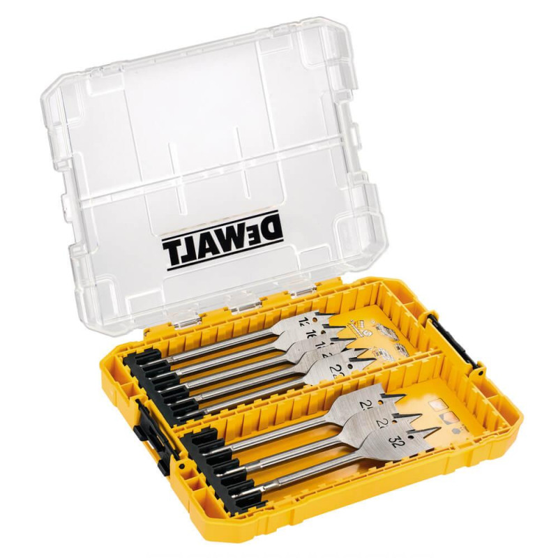 Набір перових свердел DeWALT DT70750 8 шт діаметром 12-32 мм шестигранний хвостовик пластиковий кейс TOUGH CASE